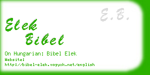 elek bibel business card
